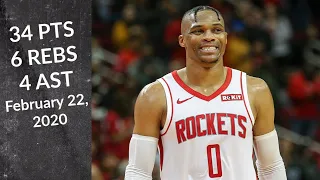 Russell Westbrook 34 PTS  6 REBS  4 AST | Rockets vs Jazz| Full Highlights 2/22/2020