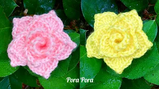 Crochet Begonia Flower I Crochet Rose I Crochet 3D Flower