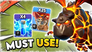 TH10 Zap LavaLoon Attack Strategy 2024 | LavaLoon Attack Strategy TH10 | Clash Of Clans - COC