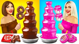 Tantangan Air Mancur Saus Coklat Mahal vs Murah | Momen Lucu dengan Coklat oleh Candy Show