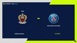 Nice vs Paris Saint-Germain | Allianz Riviera | 2023-24 Ligue 1 | PES 2021