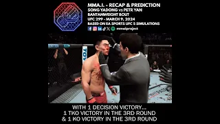 UFC 299 Song Yadong vs Petr Yan 🇨🇳🇷🇺👊🎮 BW Fight Simulation Recap & Prediction Miami, FL #shorts