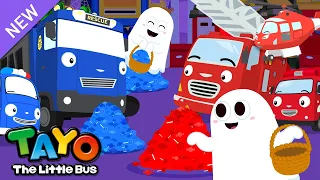 Red vs Blue Rescue Team (Halloween Ver.) l RESCUE TAYO Halloween Song l Tayo the Little Bus