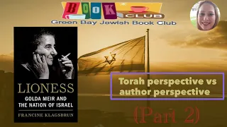 Green Bay Jewish Book Club: Lioness Golda Meir and the Nation Of Israel by Francine Klagsbrun part 2