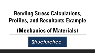 Bending Stress Calculations, Profiles, and Resultants Example - Mechanics of Materials