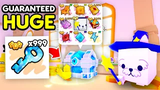 Opening Unlimited Crystal Chests Until I Get Wizard Westin Huge in Pet Simulator 99! (SUPER LUCKY)