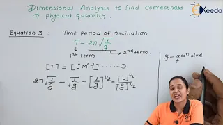 Dimensional Analysis to Find Correctness of Physical Equation 3 - Diploma Physics 1