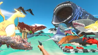 FPS Avatar Rescues Sea Monsters and Fights Flying Monsters - Animal Revolt Battle Simulator