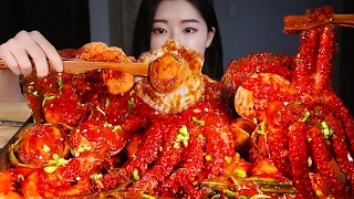 ASMR MASSIVE SPICY MALA SEAFOOD BOIL * BRAISED SEAFOOD FEAST MUKBANG Eating Show