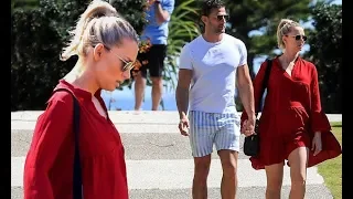 Pregnant Anna Heinrich in Byron Bay with husband Tim Robards