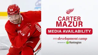 Carter Mazur at 2023 Detroit Red Wings Development Camp