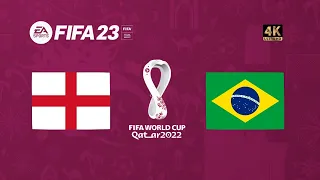 Brasil x Inglaterra | FIFA 23 Gameplay | Copa do Mundo Qatar 2022 | Final [4K 60FPS]