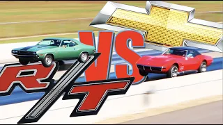 1970 Dodge Challenger RT vs 1969 Chevrolet Corvette | STOCK DRAG RACE