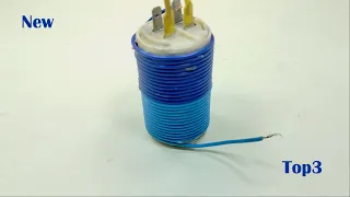 How to make new top3 video  with  capacitor copper coil