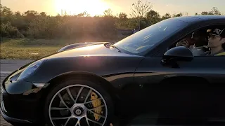 Porsche 911 Turbo S 991.2 vs Dodge Challenger Hellcat Bolt Ons 93 (Sick Race!!!)