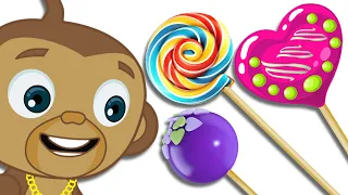 Learn Colors with Colorful Lollipop Finger Family Song | HooplaKidz Nursery Rhymes