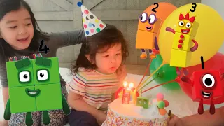 Gabby Turns 4 | A NumberBlocks Birthday Party | Baby Playful #FunMath #numberblocks