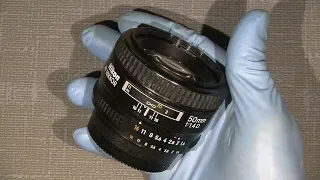 Cleaning lens elements in AF Nikkor 50mm 1:1.4 D____front and back lens group