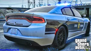 Playing GTA 5 As A POLICE OFFICER Highway Patrol| NC|| GTA 5 Lspdfr Mod| 4K