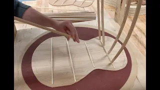 How to Build an Acoustic Guitar - Back Bracing