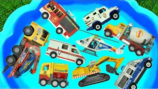 الحفار، الجرار، شاحنة الإطفاء، سيارة الشرطة، شاحنات التفريغ، أسماء مركبات الشارع