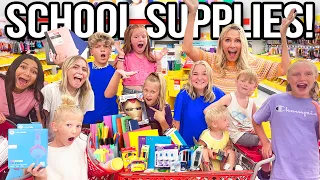 School Supplies for 10 kids! | Back To School 2022! | School Shopping Haul!