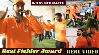 After india vs South Africa match Kl Rahul got an best Fielder Award in Indian Dressings room