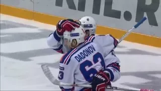 Nikita Gusev tallies with a laser shot