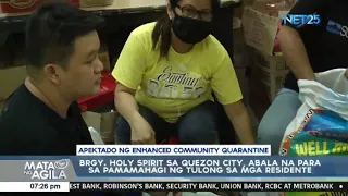 Brgy. Holy Spirit sa Quezon City, abala na para sa pamamahagi ng tulong sa mga residente