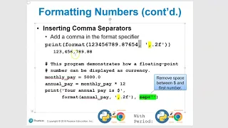 Python 2.8 (part 2) More About Data Output (Formatting Numbers)