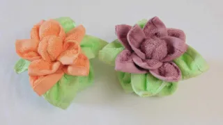 Towel Art Folding - Towel Flowers from Washcloths | Towel Design in Housekeeping |Towel Origami |