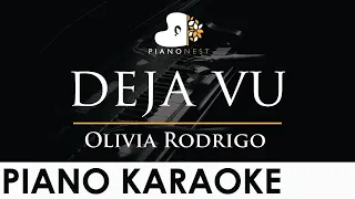 Olivia Rodrigo - deja vu - Piano Karaoke Instrumental Cover with Lyrics