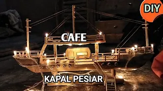 Miniatur cafe dari kayu stik es krim dan bambu || diy