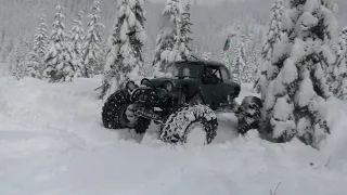 Years end high mountain snow wheeling!