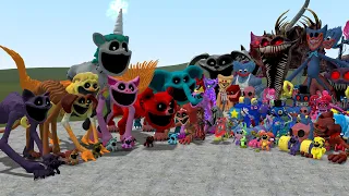 ALL SMILING CRITTERS GIANT FORMS VS ALL POPPY PLAYTIME CHAPTER 3 MONSTERS In Garry's Mod!