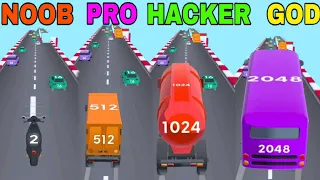 2048 Race in NOOB vs PRO vs HACKER vs GOD