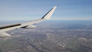 American E-175 LONG FLARE HARD TOUCHDOWN On A Clear Sacramento Day