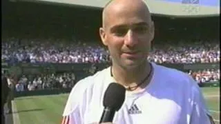 Agassi's last Wimbledon match.