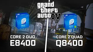 GTA 4 | Core 2 Duo E8400 vs Core 2 Quad Q8400