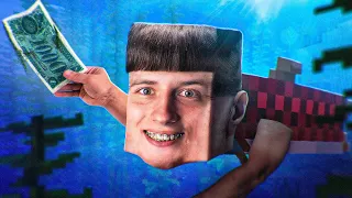 I Beat Minecraft as a FISH for 1000$