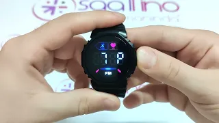 Siyah Silikon Kordonlu Led Watch Genç Kız Kadın Kol Saati