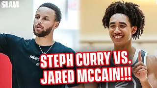 Jared McCain Plays Against Steph Curry and Brandon Jennings at the Curry Camp! 🔥