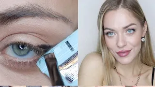 КРАСИВЫЙ МАКИЯЖ НА КАЖДЫЙ ДЕНЬ ПОШАГОВО | MY EVERYDAY MAKEUP TUTORIAL + WING WITH EYESHADOW HACK