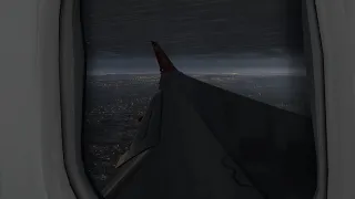 X-Plane 11 | Zibo 737-800 | EGNM | Storm Ciara | Wing View