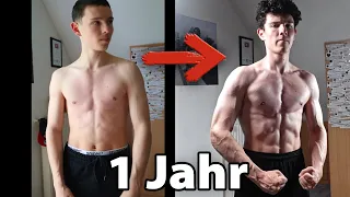 Meine Fitness Transformation von Zuhause | (17-18 Jahre alt)
