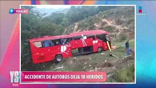 Accidente de autobús deja 18 personas lesionadas en Hidalgo | Noticias con Crystal Mendivil
