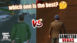 GTA:SA VS GANGSTAR VEGAS which one is the best 🤔 comparison video