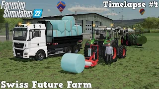 RECOVERING BALES with STATIONARY WRAPPER & @TheCamPeRYT! 🚜💨 A new TRUCK? 🤔🚚💨 | [FS22] - Timelapse #4