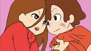 Dipper x Mabel beso parte 2 (animado) con color