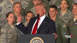 U.S. President Donald Trump addresses U.S. Air Force Full Speech